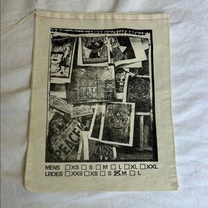 Graphic Print Canvas Tote Bag